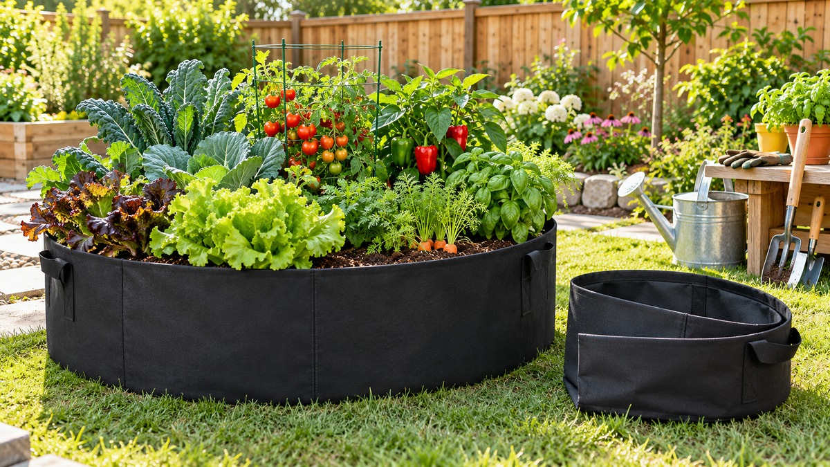 Back to the roots fabric raised garden bed