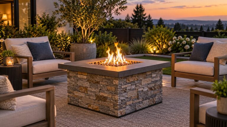 Best backyard creations stackstone propane gas fire pit table