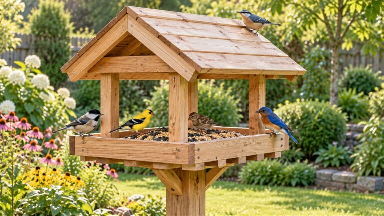 Best diy covered bird feeding station