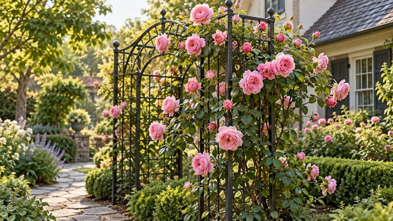 Best garden trellis supporting climbing roses