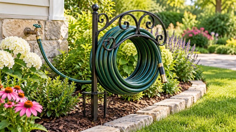 Best wrought iron hose holder with ground stake