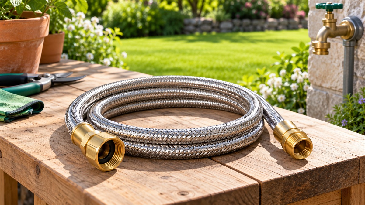 Bluegarden short metal garden hose 10 ft connector review