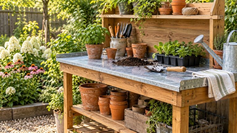 Garden potting stand