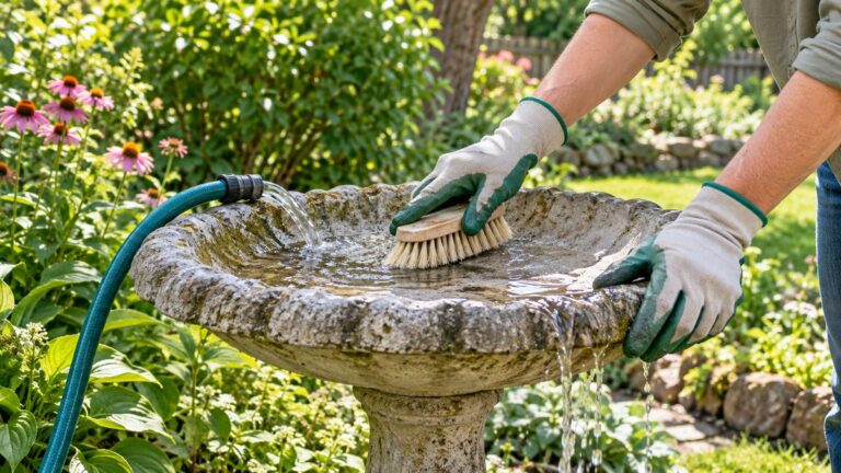 How to Clean a Birdbath