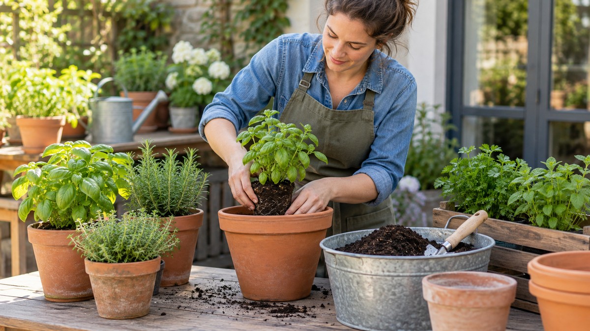 How to Start a Small Herb Garden in Pots