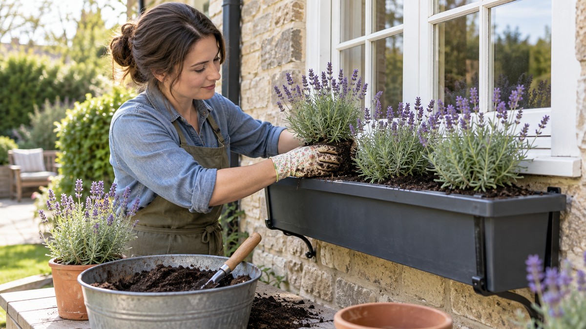 How to Plant Lavender in a Window Box