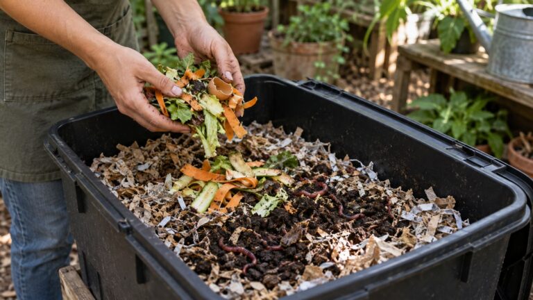 How to Start a Worm Bin for Kitchen Scraps