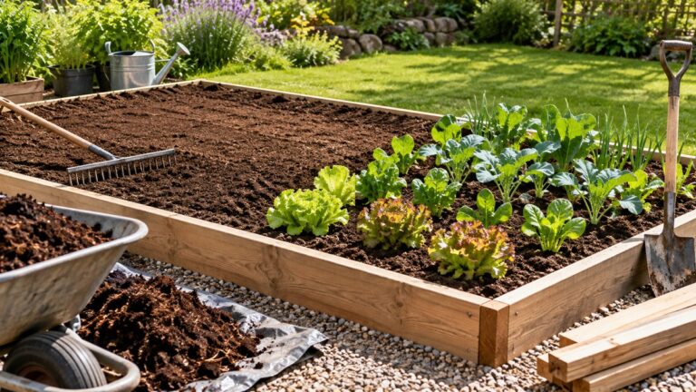 Making a garden bed from scratch