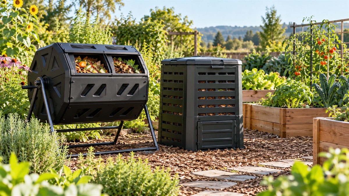 Outdoor compost bins