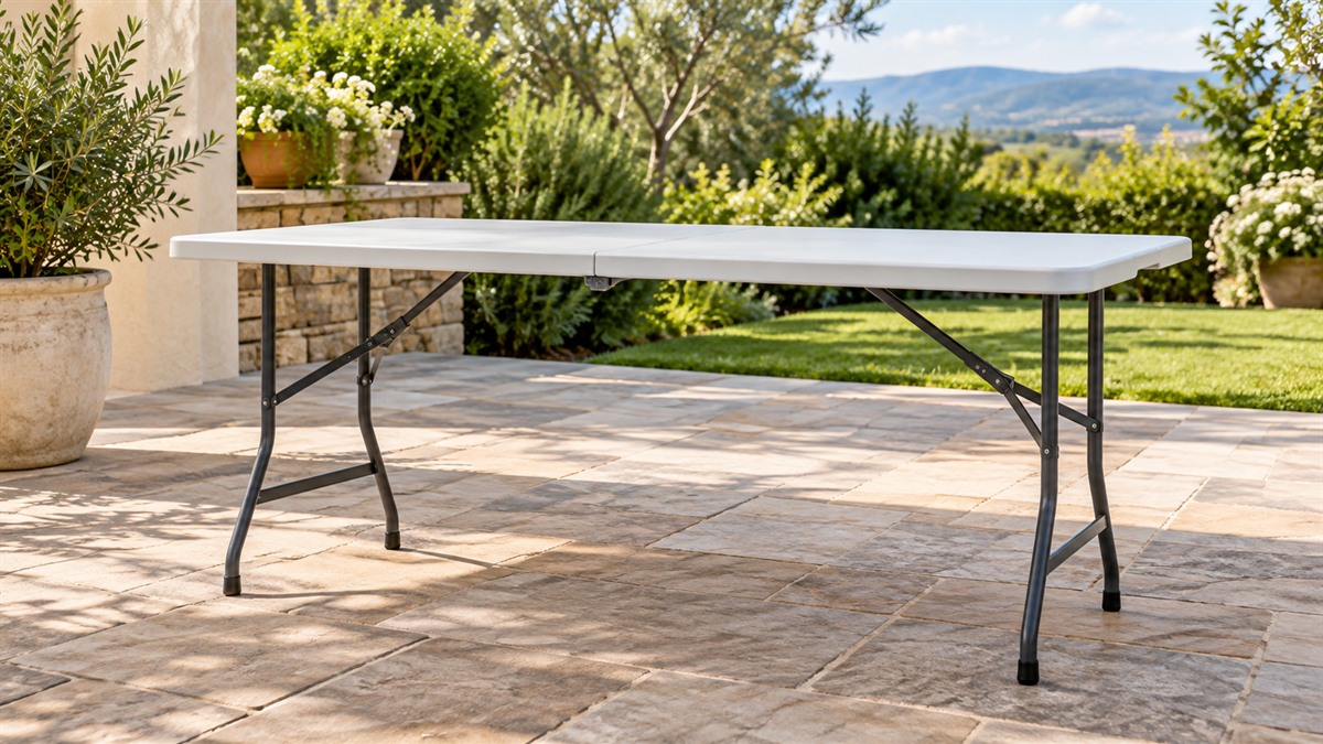 Outdoor folding table