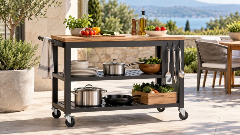 Outdoor kitchen cart