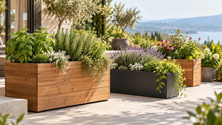 Outdoor planter boxes
