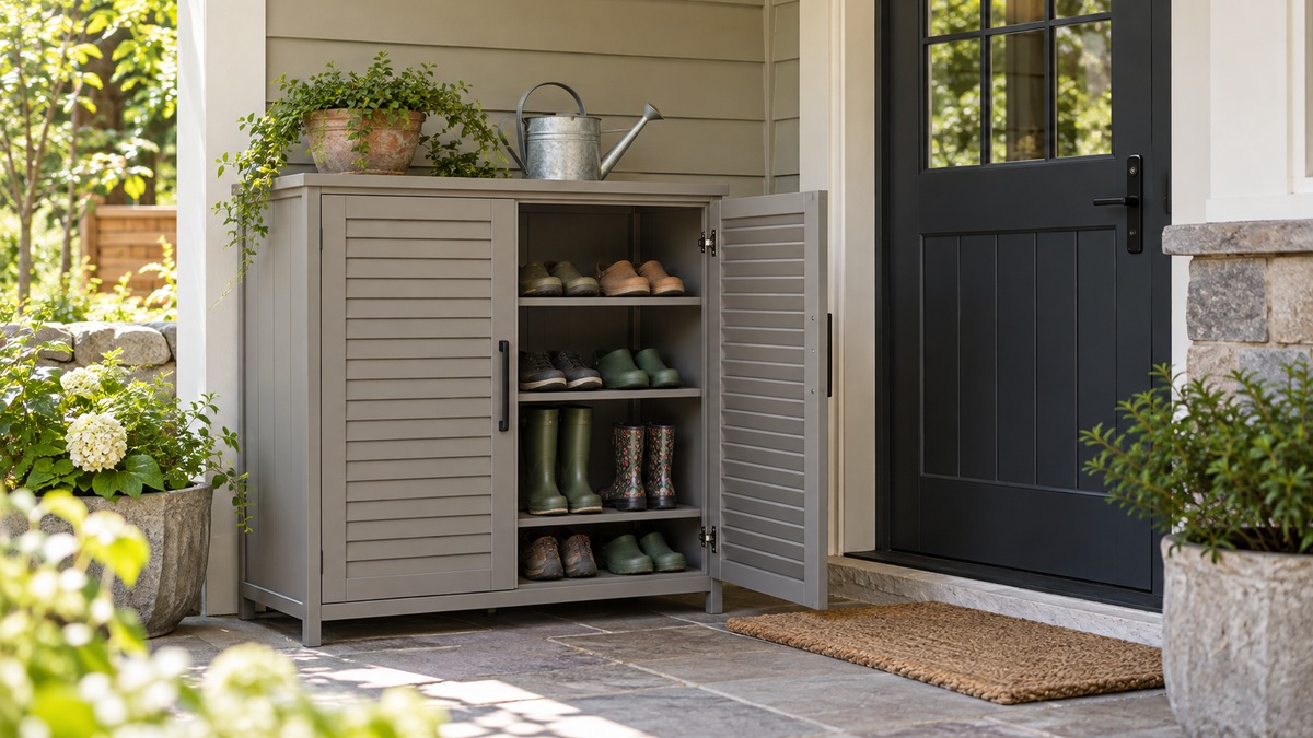 Outdoor shoe storage
