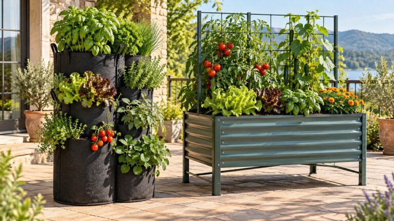 Side-by-side view of the Land Guard and Fielda pots, planters & container accessories products on a neutral background, emphasizing visible differences in size and configuration.