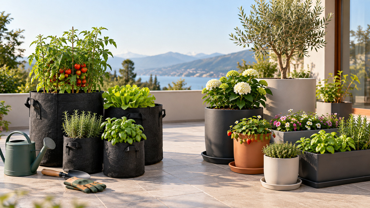 A clean editorial comparison scene showing generic pots planters container accessories vivosun and fielda options side by side.
