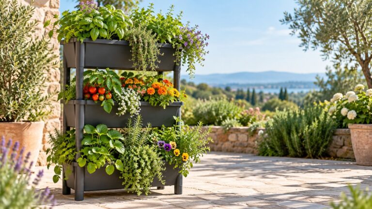Tiered planter outdoor