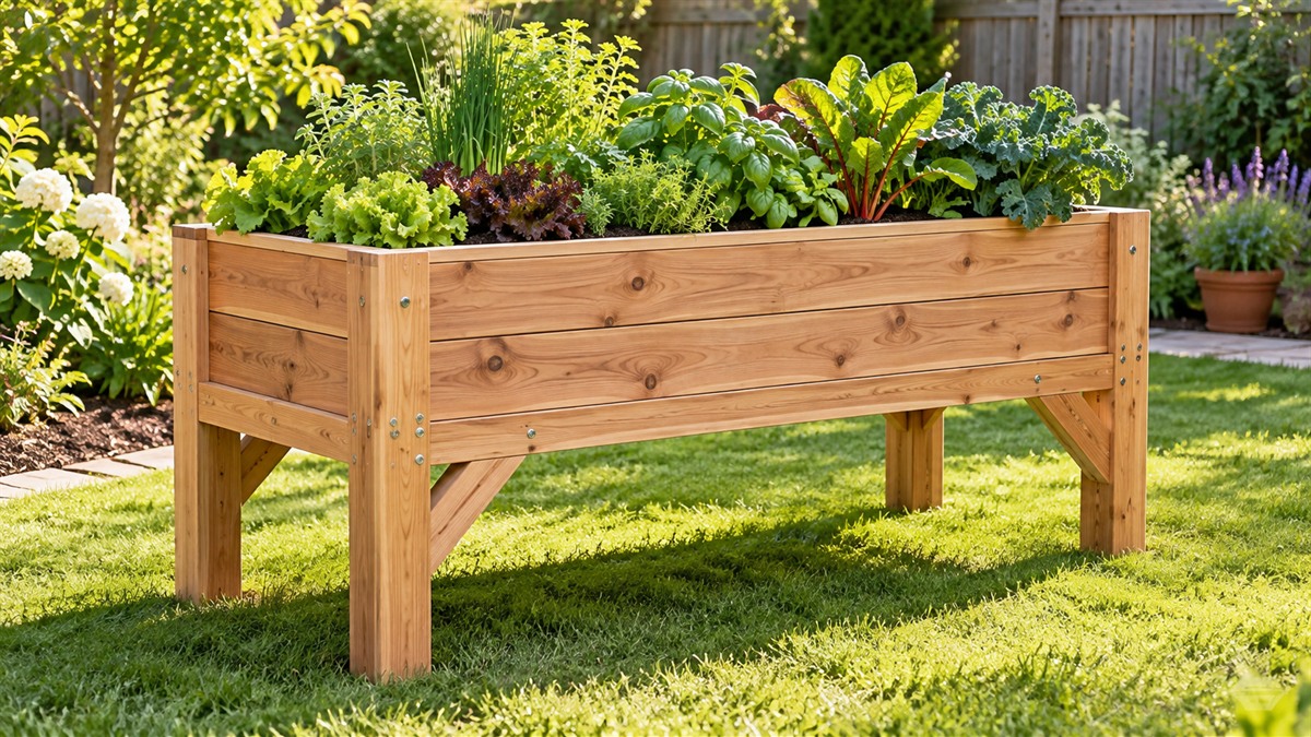Waist high raised garden bed diy