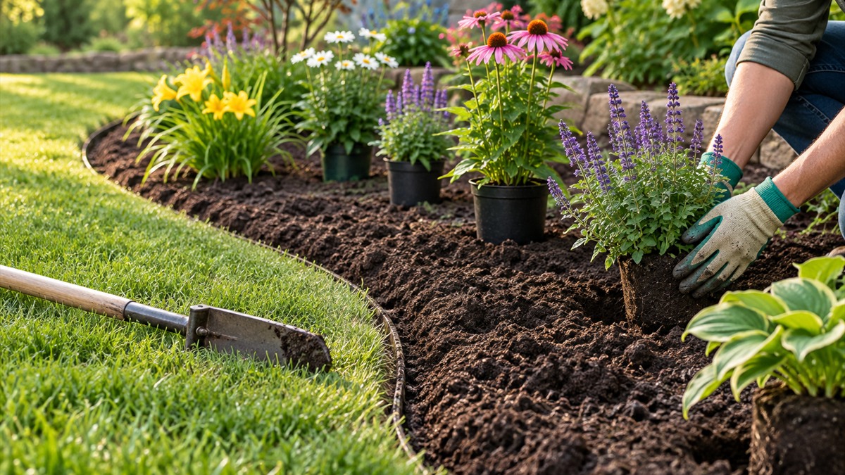 Creating a flower bed from scratch