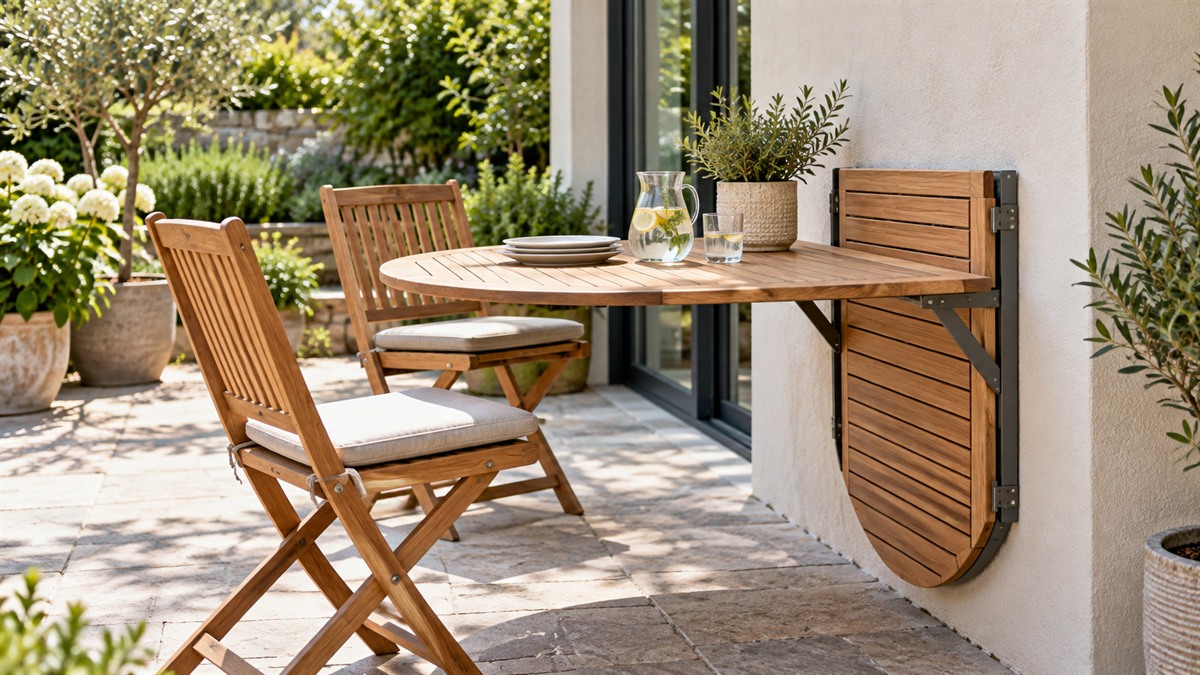 Fold away outdoor table