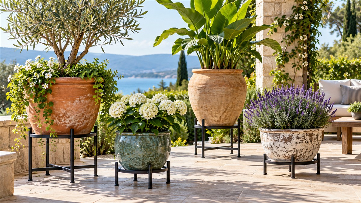 Heavy duty outdoor plant stands