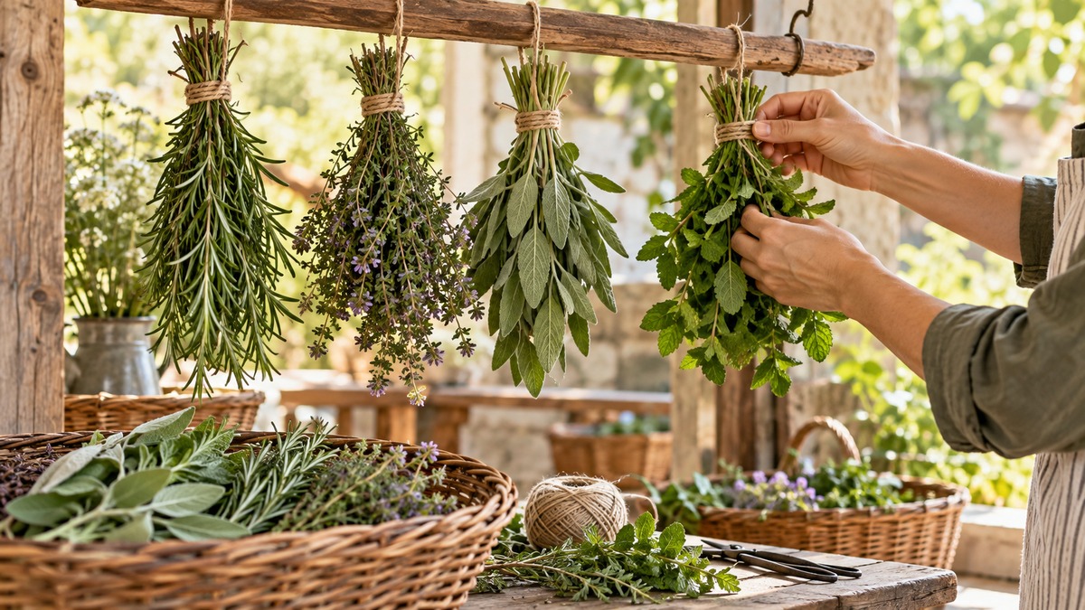 How to Dry Herbs From Your Garden