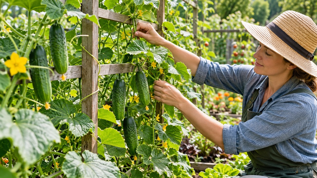 How to Grow Cucumbers on a Trellis