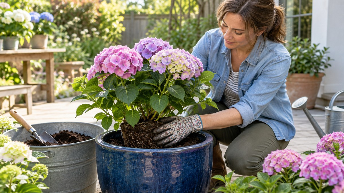 How to Plant Hydrangeas in Pots