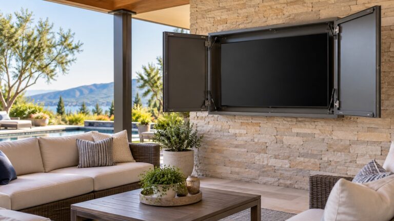 Outdoor television cabinet